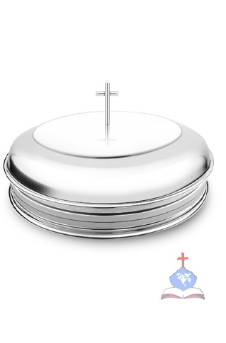 Holy Communion Tray, Single Container with 35 cups, Mirror Polish Stainless Steel