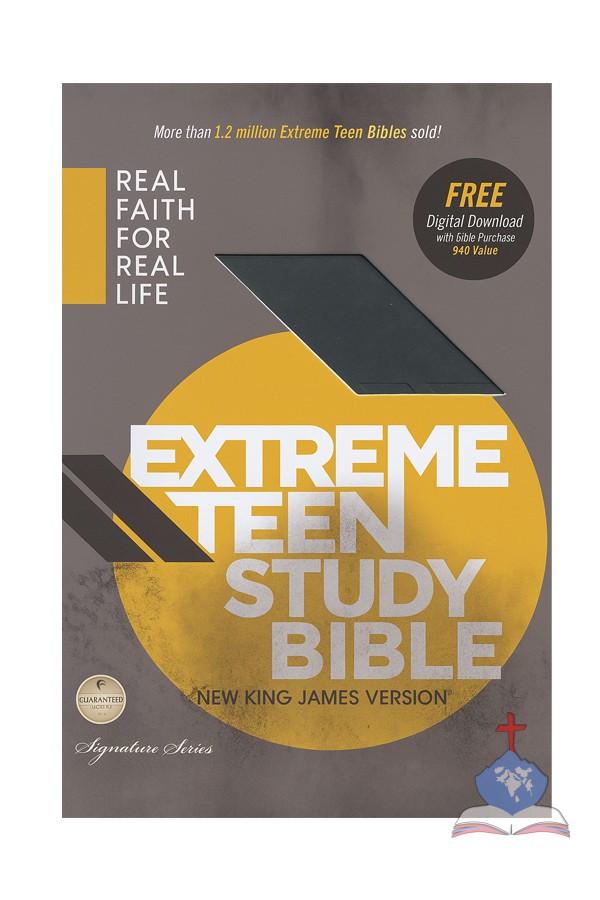 NKJV Extreme Teen Study Bible, Charcoal Leathersoft