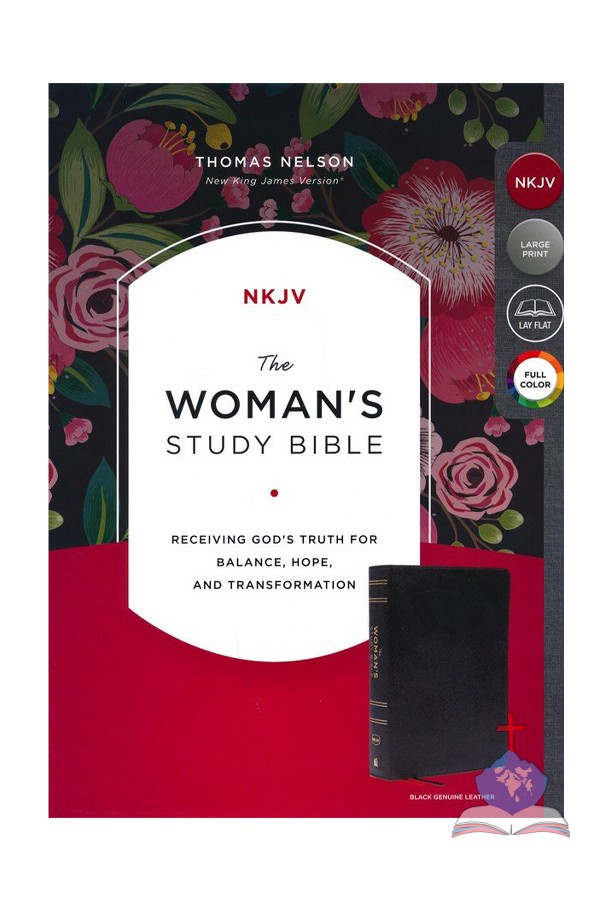 NKJV Woman's Study Bible, Black Genuine Leather