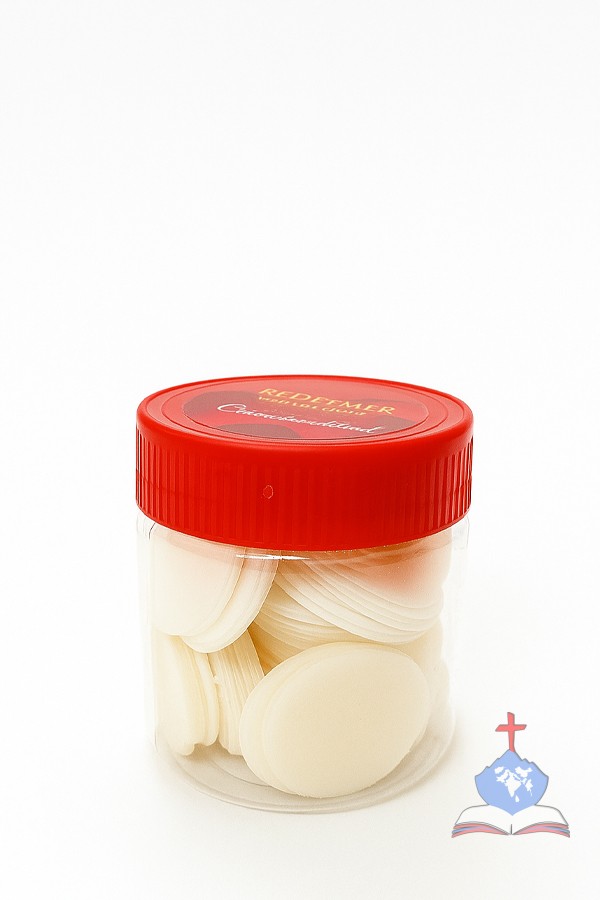 Holy Communion Bread, 100 pieces per Jar, Redeemer Wafer House,