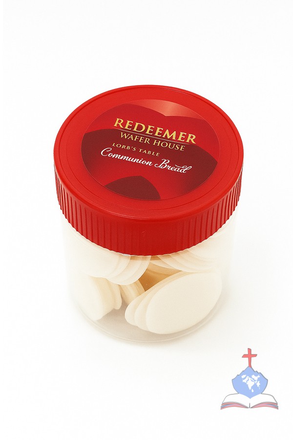 Holy Communion Bread, 100 pieces per Jar, Redeemer Wafer House,
