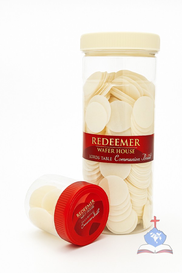 Holy Communion Bread, 100 pieces per Jar, Redeemer Wafer House,